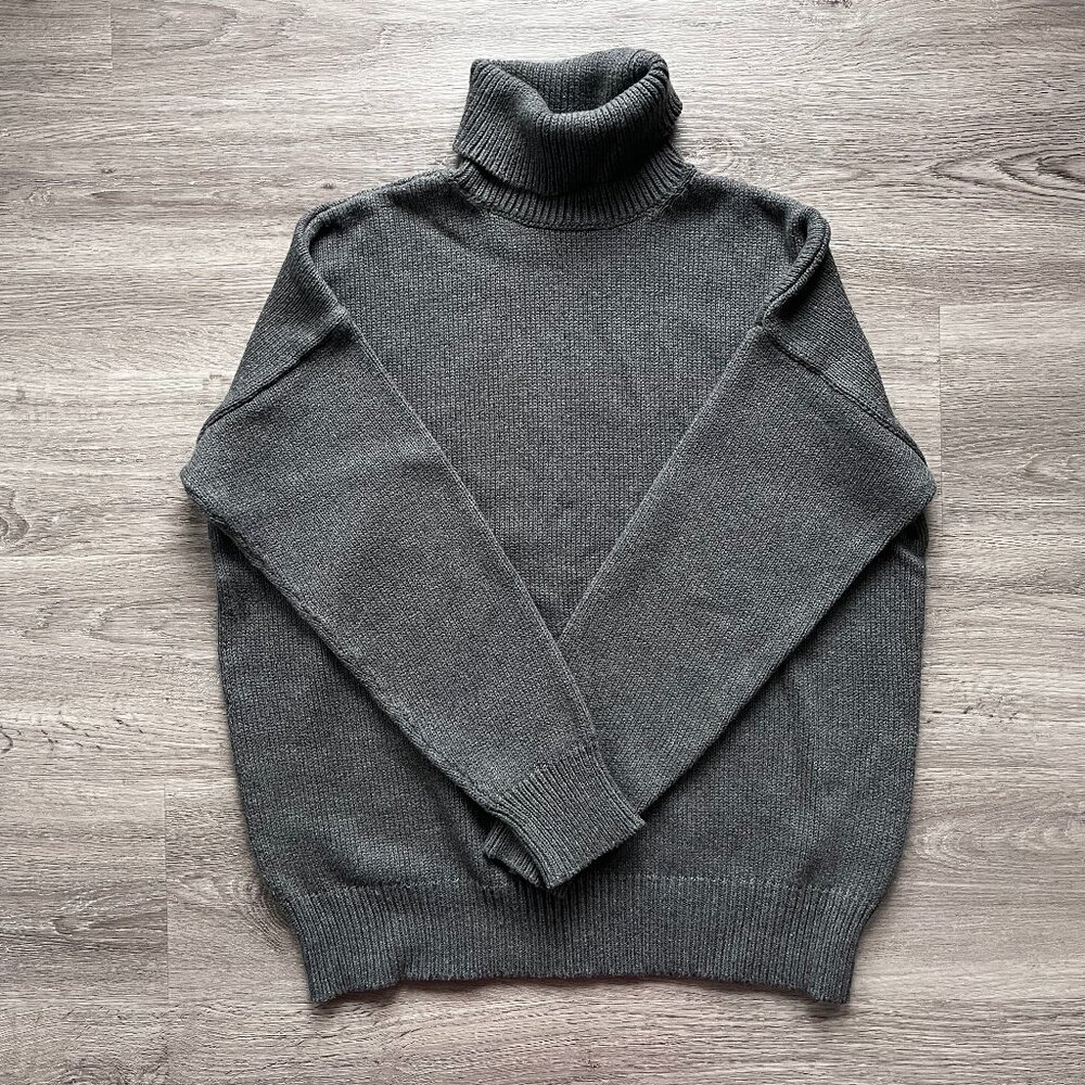 Madewell Ribbed Turtleneck Sweater Graphite/Gray Size M